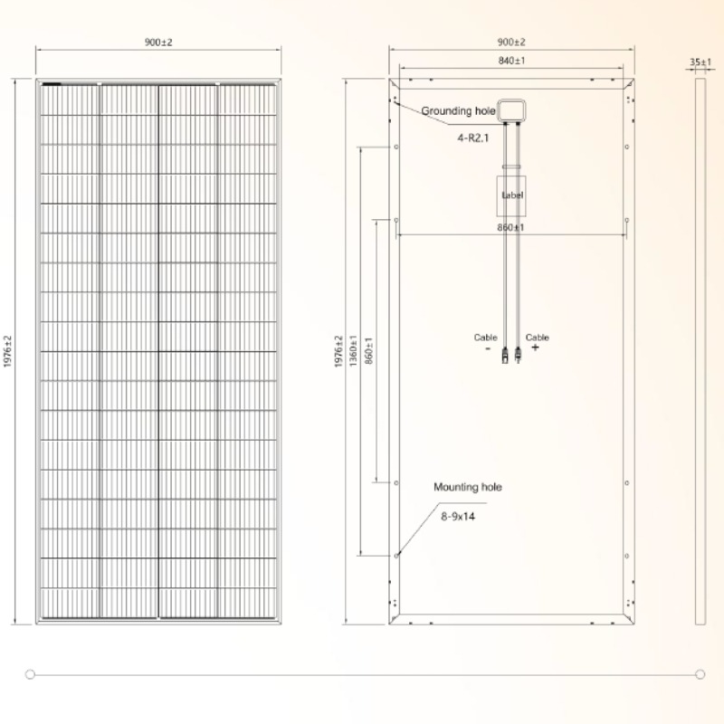 Solar Module 360 View Solar Panel 360W_Mono Crystalline - www.sogecambodia.com